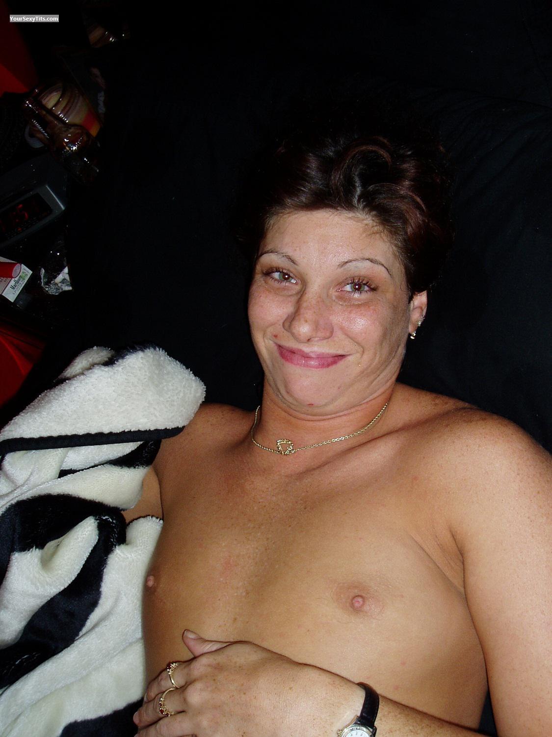 Tit Flash: Small Tits - Topless Dee from United States